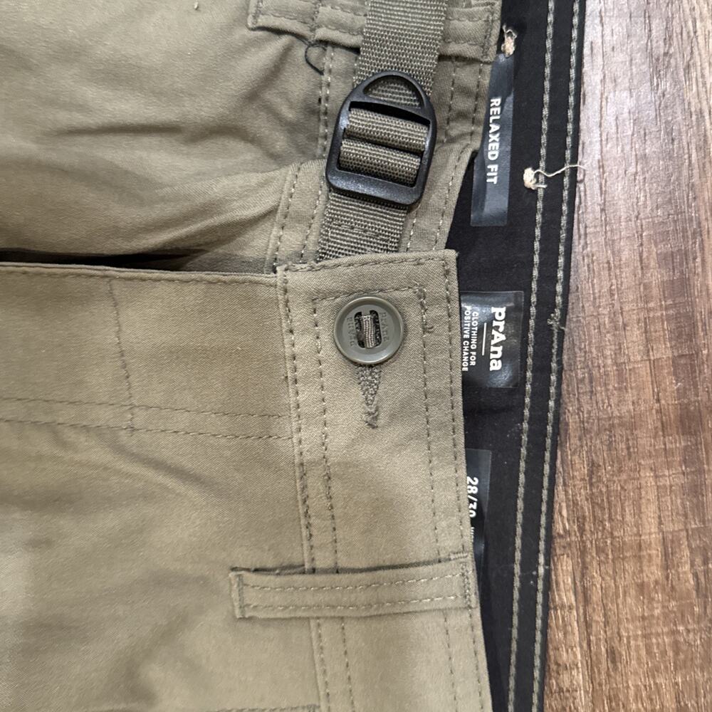 Prana Zion II Pants Mens 28x30 Green Khaki Relaxed Straight Stretch Hiking 2 - Picture 3 of 12